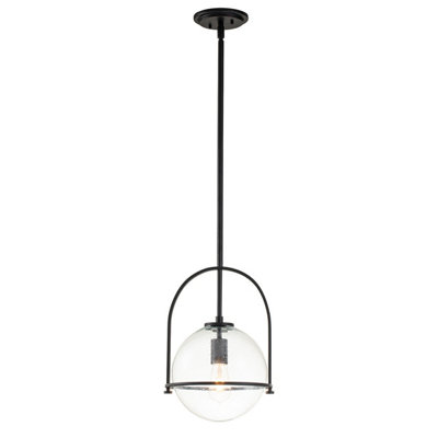 Luminosa Lighting Luminosa Hinkley Somerset Globe Pendant Ceiling Light Black from B&Q