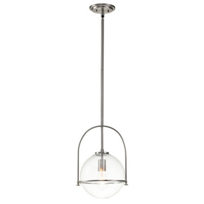 Luminosa Lighting Luminosa Hinkley Somerset Globe Pendant Ceiling Light Brushed Nickel from B&Q