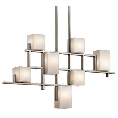 Luminosa Lighting Luminosa City Lights 7 Light Pendant Chandelier Light Classic PewterG9 from B&Q