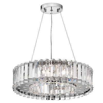 Luminosa Lighting Luminosa Crystal Skye 8 Light Chandelier Chrome FinishG9