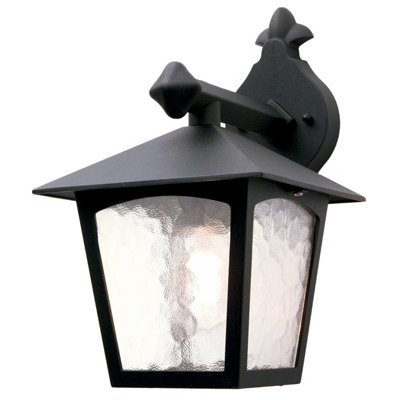 Elstead York 1 Light Outdoor Wall Lantern Light Black Ip43E27