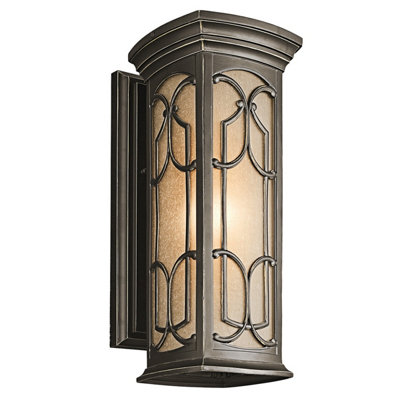 Luminosa Lighting Elstead Franceasi 1 Light Outdoor Medium Wall Lantern Light Olde Bronze Ip44E27 from B&Q