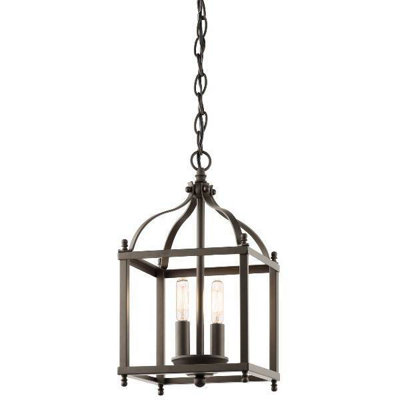 Luminosa Lighting Luminosa Larkin 2 Light  Small Ceiling Pendant Olde BronzeE14 from B&Q