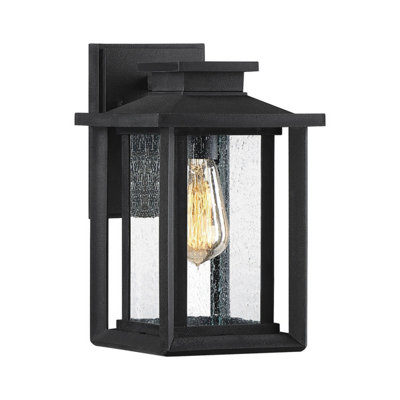 Luminosa Lighting Elstead Quoizel Wakefield Outdoor Wall Lantern Earth BlackIp44 from B&Q