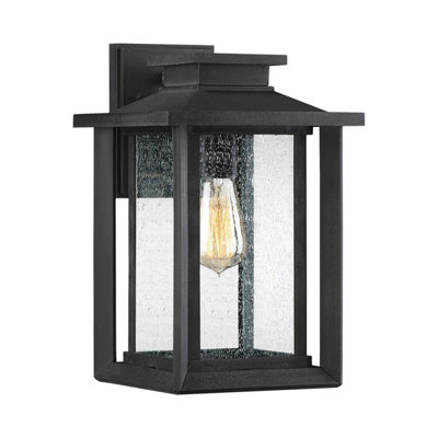 Luminosa Lighting Elstead Quoizel Wakefield Outdoor Wall Lantern Earth BlackIp44 from B&Q
