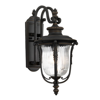 Luminosa Lighting Elstead Luverne 1 Light Medium Outdoor Wall Lantern Bronze Ip44E27