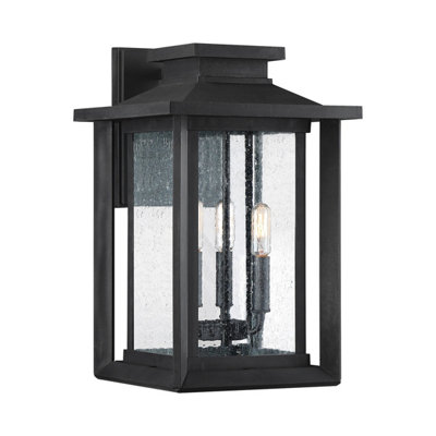 Luminosa Lighting Elstead Quoizel Wakefield Outdoor Wall Lantern Earth BlackIp44 from B&Q