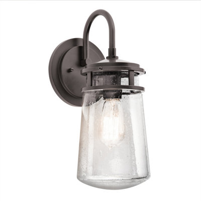 Luminosa Lighting Elstead Lyndon 1 Light Outdoor Medium Wall Lantern Light Architectural Bronze Ip44E27 from B&Q