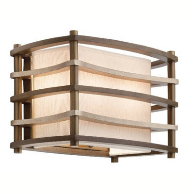Elstead Lighting Moxie 2 Light Wall LightCambridge Bronze from B&Q