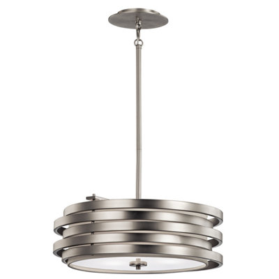 Elstead Lighting Roswell 3 Light PendantBrushed Nickel from B&Q