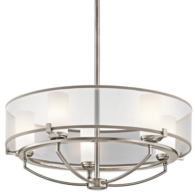 Luminosa Lighting Light Luminosa Ing Elstead Saldana Pendant Chandelier Classic Pewter, G9 Size 5
