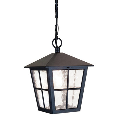 Luminosa Lighting Elstead Canterbury 1 Light Outdoor Wall Lantern Light Black Ip43E27 from B&Q