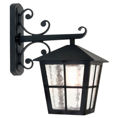Elstead Canterbury 1 Light Outdoor Wall Lantern Light BlackE27 from B&Q