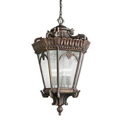 Luminosa Lighting Elstead Tournai 1 Light Medium Outdoor Ceiling Chain Lantern LondonderryE27 from B&Q