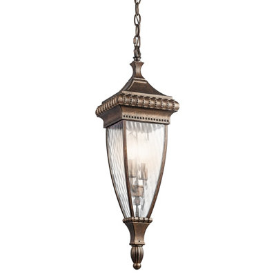 Luminosa Lighting Elstead Venetian Rain 2 Light Outdoor Ceiling Chain Lantern Brushed BronzeE14 from B&Q