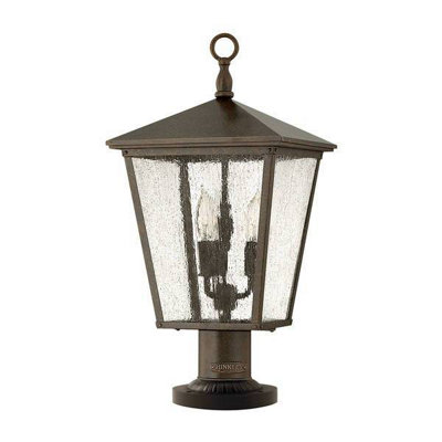 Luminosa Lighting Luminosa Trellis 3 Light Outdoor Pedestal Light Regency Bronze Ip44E14 from B&Q