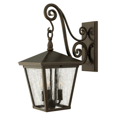 Luminosa Lighting Elstead Trellis 3 Light Outdoor Medium Wall Lantern Light Regency Bronze Ip44E14 from B&Q