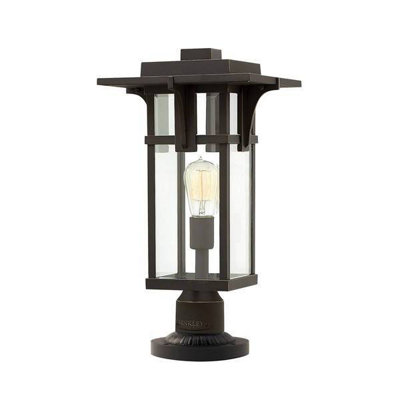 Luminosa Lighting Luminosa Manhattan 1 Light Outdoor Pedestal Light Oil Rubbed Bronze Ip44E27