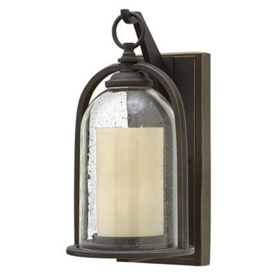 Luminosa Lighting Elstead Quincy 1 Light Outdoor Small Wall Lantern Light Oil Rubbed Bronze Ip44E27