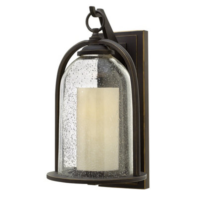Luminosa Lighting Elstead Quincy 1 Light Outdoor Medium Wall Lantern Light Oil Rubbed Bronze Ip44E27