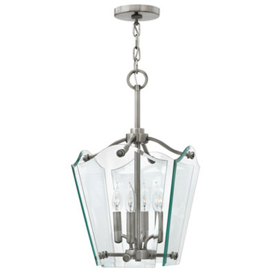 Elstead Lighting Wingate 4 Light Small PendantPolished Antique Nickel from B&Q
