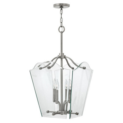 Elstead Lighting Wingate 4 Light Medium PendantPolished Antique Nickel from B&Q