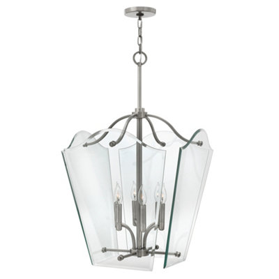 Elstead Lighting Wingate 6 Light Large PendantPolished Antique Nickel from B&Q