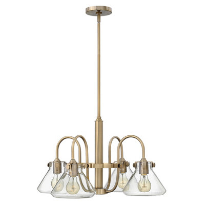 Elstead Congress Multi Arm Chandelier Brushed Caramel FinishE27 from B&Q