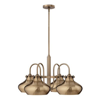Elstead Lighting Congress 4 Light ChandelierBrushed Caramel from B&Q