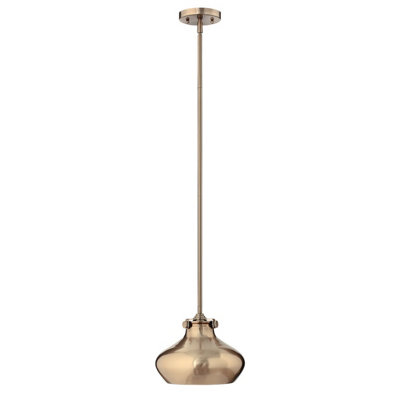 Elstead Lighting Congress 1 Light PendantBrushed Caramel from B&Q