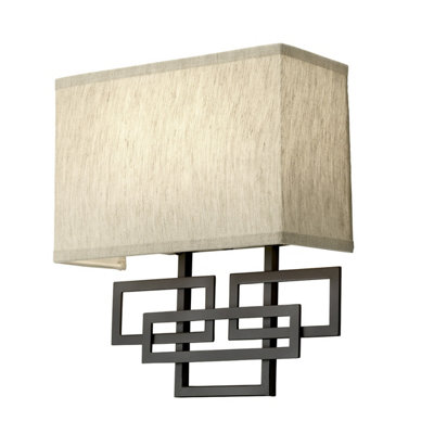 Elstead Lanza 2 Light Indoor Wall Light Oil Rubbed BronzeE14 from B&Q
