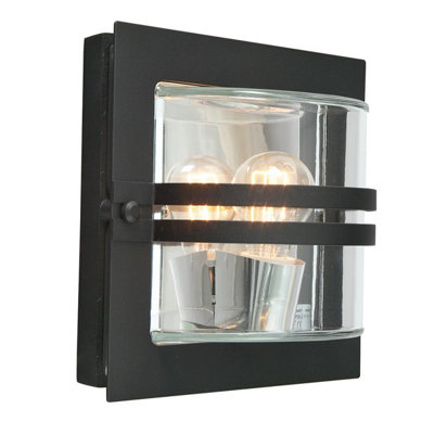 Elstead Bern 1 Light Outdoor Flush Wall Light Black Ip65E27 from B&Q