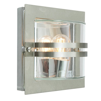 Elstead Bern 1 Light Outdoor Wall Light Stainless Steel Ip65E27 from B&Q