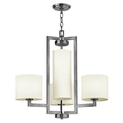 Elstead Hampton 4 Light Multi Arm Ceiling Pendant Chandelier Antique NickelE27 from B&Q