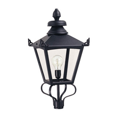 Luminosa Lighting Elstead Grampian 1 Light Outdoor Post Lantern BlackE27 from B&Q