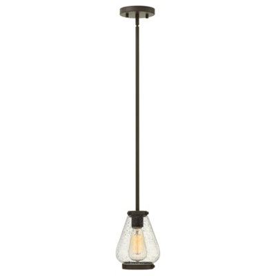 Elstead Lighting Finley 1 Light Mini PendantOil Rubbed Bronze from B&Q