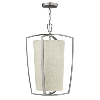 Luminosa Ing Elstead Hinkley Blakely Large Pendant 3X E14 Brushed Nickel Light