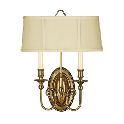 Elstead Cambridge 2 Light Wall Light Burnished Brass from B&Q