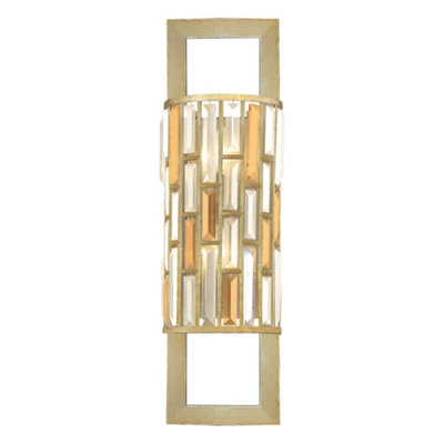 Elstead Gemma 2 Light Indoor Wall Light Silver LeafE14 from B&Q