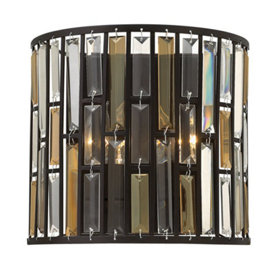 Elstead Gemma 2 Light Indoor Wall Light Vintage BronzeE14 from B&Q