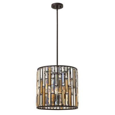 Elstead Lighting Gemma 3 Light PendantVintage Bronze from B&Q