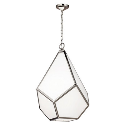 Elstead Lighting Diamond 4 Light Large PendantPolished Nickel from B&Q