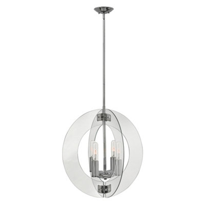 Elstead Lighting Solstice 4 Light ChandelierPolished Chrome from B&Q