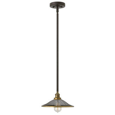 Elstead Rigby 1 Light Dome Ceiling Pendant Buckeye BronzeE27