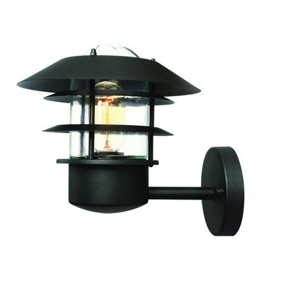 Elstead Helsingor 1 Light Outdoor Coastal Wall Lantern Light Black Ip44E27 from B&Q