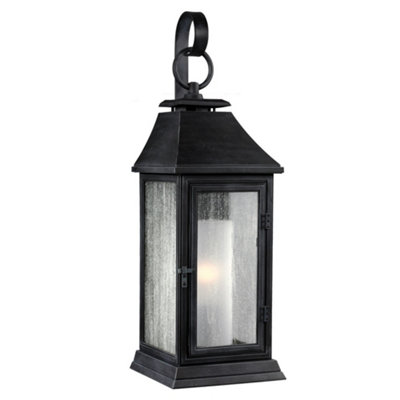 Elstead Shepherd 1 Light Outdoor Small Wall Lantern Light Weathered Zinc Ip44E27