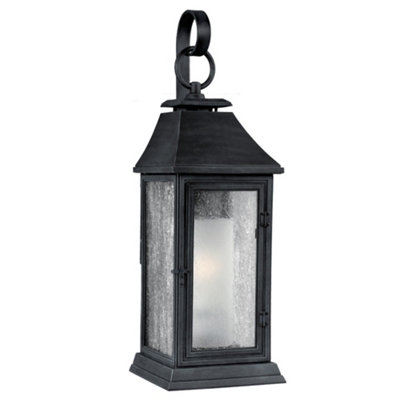 Elstead Shepherd 1 Light Outdoor Medium Wall Lantern Light Weathered Zinc Ip44E27