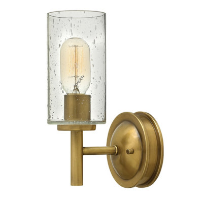Elstead Collier 1 Light Wall Light BrassE27 from B&Q