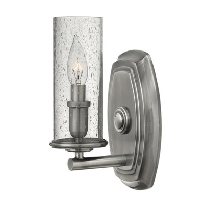 Elstead Lighting Dakota 1 Light Wall LightPolished Antique Nickel from B&Q
