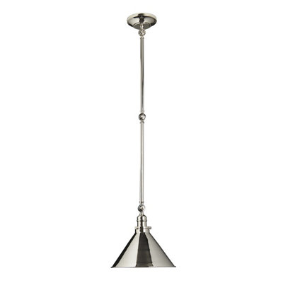 Luminosa Lighting Luminosa Provence 1 Light Indoor Wall / Ceiling Light Polished NickelE27 from B&Q